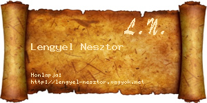 Lengyel Nesztor névjegykártya