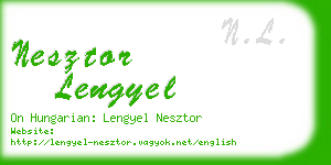 nesztor lengyel business card